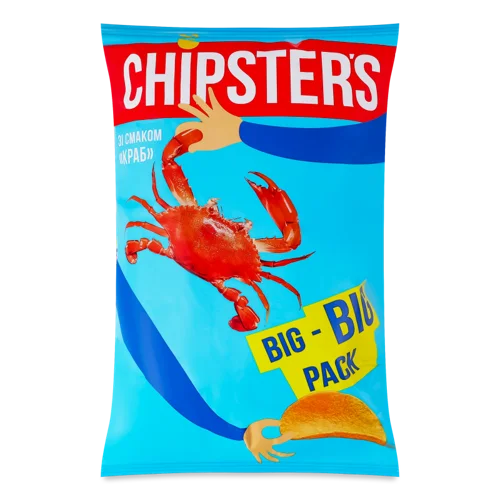 Чипси Картопляні Краб Chipster's В/ґ 150г