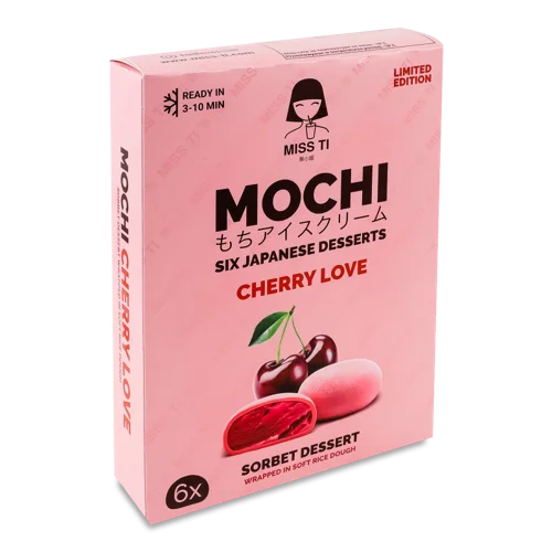 Морозиво Сорбет Вишневий В Рисовому Тісті Mochi Miss Ti, к/у, 6х35г