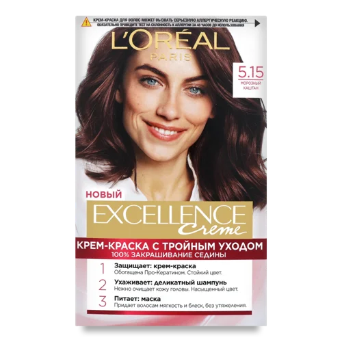 Фарба Для Волосся Морозний Каштан 5.15 Excellence Creme L'Oreal Paris 1шт