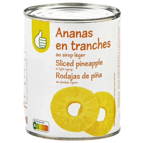 Ананас Auchan скибочки в легкому сиропі 340г