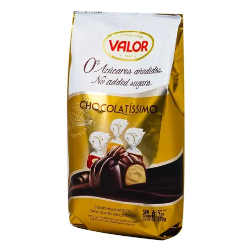 Набір шоколадних цукерок Valor Gold без цукру 180г