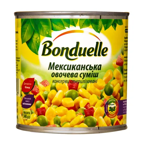 Суміш овочева Мексика Мікс Bonduelle з/б 340г