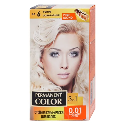 Крем-фарба Аромат Permanent Color для волосся тон 0.01 Блондест супер