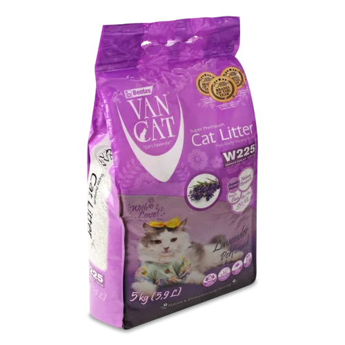 Наповнювач котячий Білий Lavender Perfumed Super Premium VanCat, 5 кг