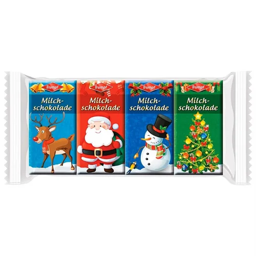 Батончик шоколадний Christmas Trumpf 4*15г