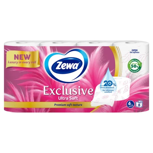 Туалетний папір Zewa Exclusive Ultra Soft 4-шаровий  8шт