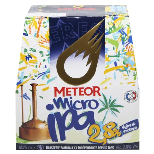 Пиво Meteor Micro IPA світле нефільтроване 2,8% 6шт х 250мл