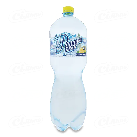 Вода питна «Ранкова роса» зі смаком лимона сильногазована, 2л