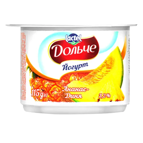 Йогурт 3.2% Ананас-диня Дольче ст 115г