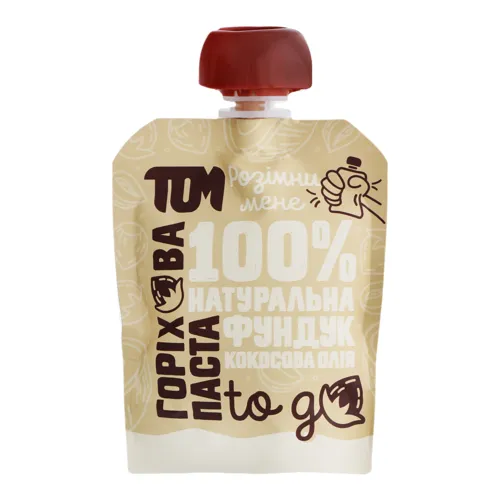 Паста горіхова Фундук-кокосова олія Том д/п 64г