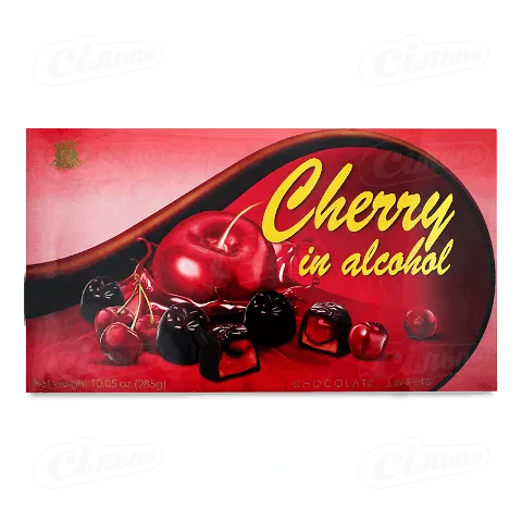 Цукерки «Харків» «Вишня» заспиртована у шоколаді, 285г