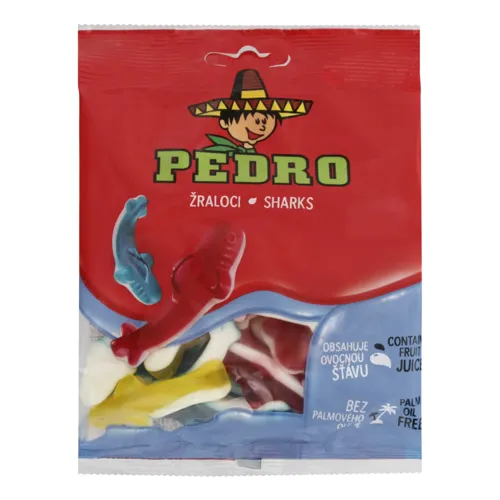 Цукерки желейні з фруктовим соком Акули Pedro м/у 80г