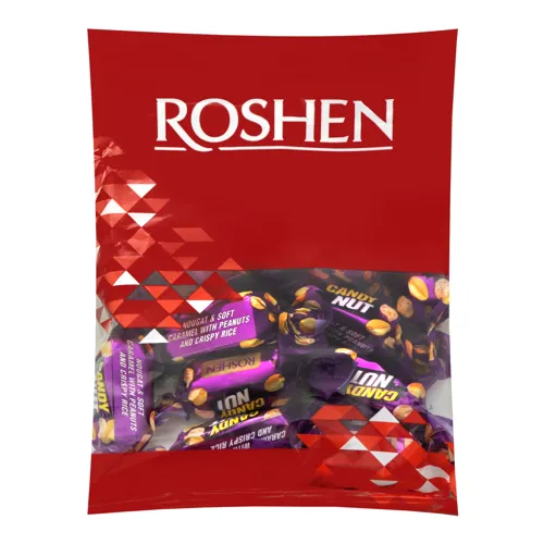 Конфети Roshen Candy Nut карамель з арахісом та хрустким рисом