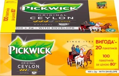 Чай черний Pickwick Original Ceylon 100 пакетиків
