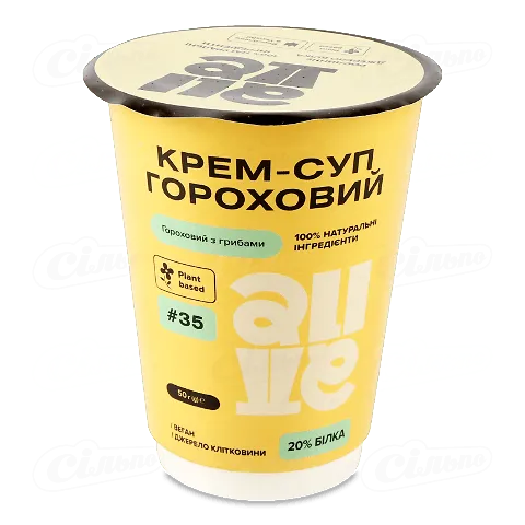 Крем-суп Alive гороховий з грибами, 50г