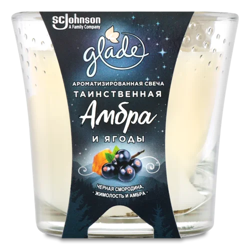 Свічка Ароматизована Таємнича Амбра і Ягоди Glade 129г, с/в
