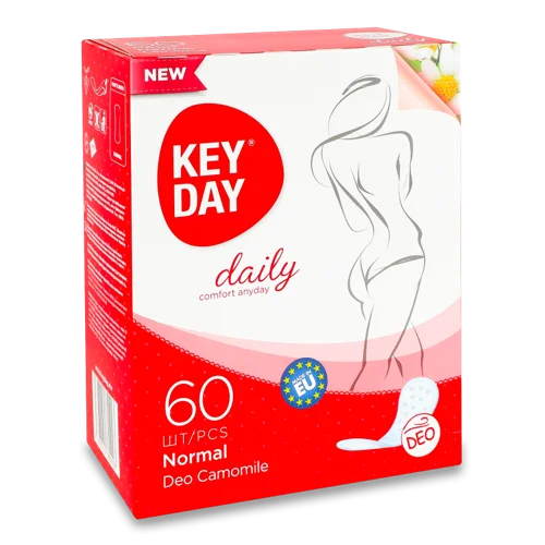Щоденні Прокладки Deo Camomile Normal Key Day, 60 шт