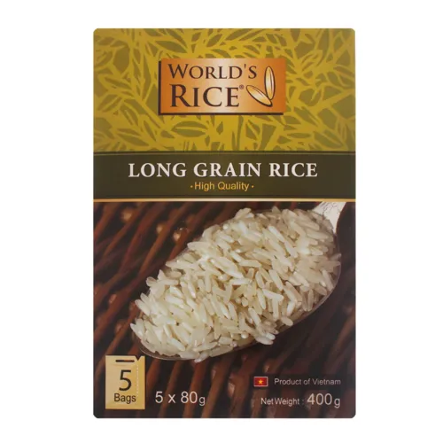Рис довгозернистий в пакетиках World's Rice к/у 5х80г