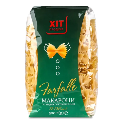 Макаронні Вироби Farfalle Вищого Ґатунку, 500г