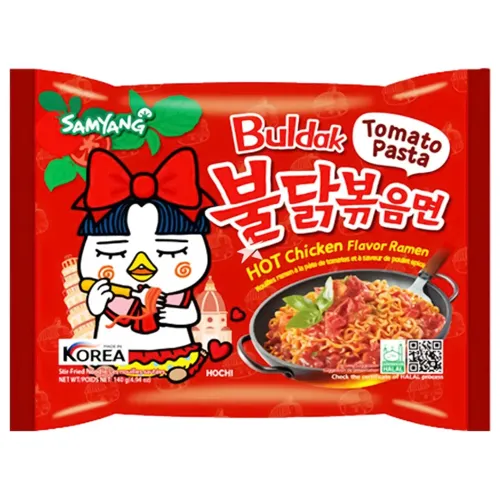 Локшина Samyang Buldak Hot Chicken Ramen з томатною пастою базиліком і сиром 140г