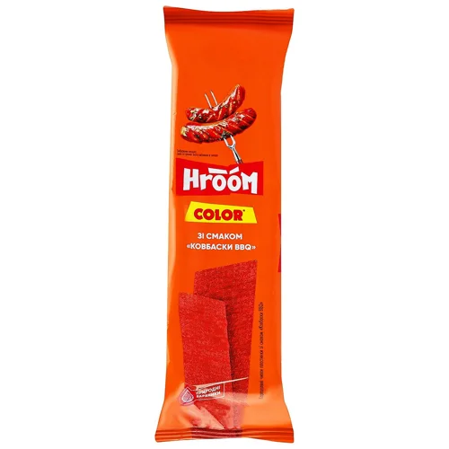 Чипси картопляні Hroom Color зі смаком Ковбаски BBQ 75г