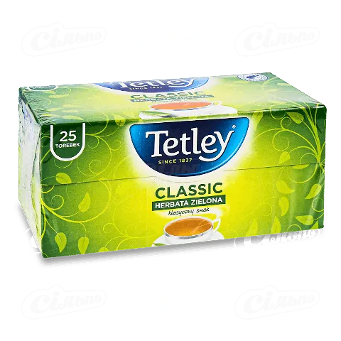 Чай зелений Tetley Classic Green, 25*1,5г