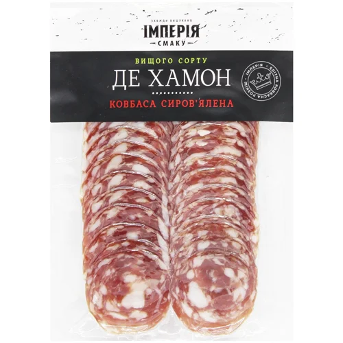 Ковбаса Імперія Смаку Де Хамон сиров'ялена вищий сорт 75г