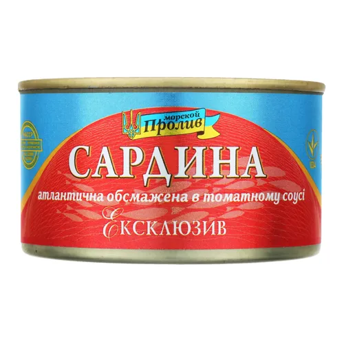 Сардина в томатному соусі Ексклюзив Морський пролив ж/б 240г