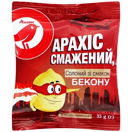 Арахіс Ашан смажений солоний зі смаком бекону 35г