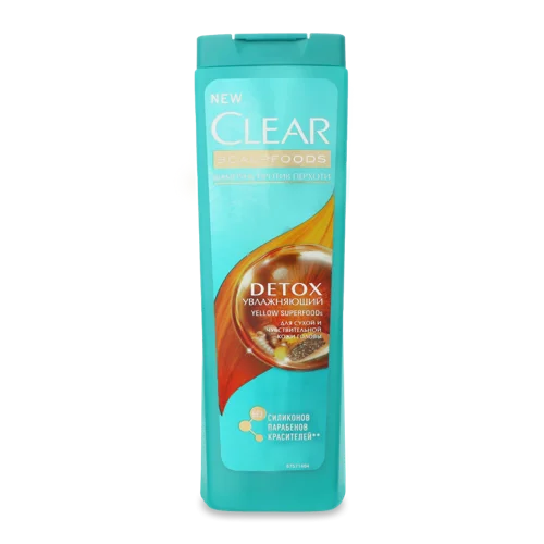 Шампунь Зволожуючий Проти Лупи Detox Clear, 200мл