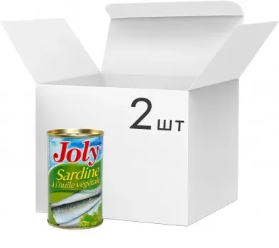 Упаковка Сардина Joly в олії 155г × 2 шт