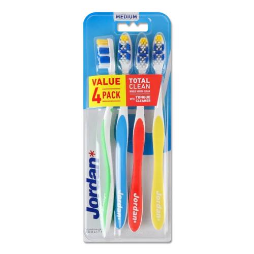 Зубна Щітка Medium Total Clean Jordan, 4 шт, в/ґ