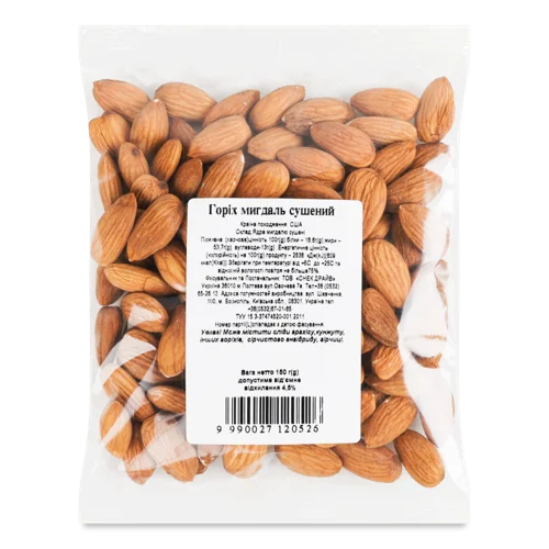 Мигдаль Сушений Вищого Ґатунку, ТОВ Снек Драйв, 150г