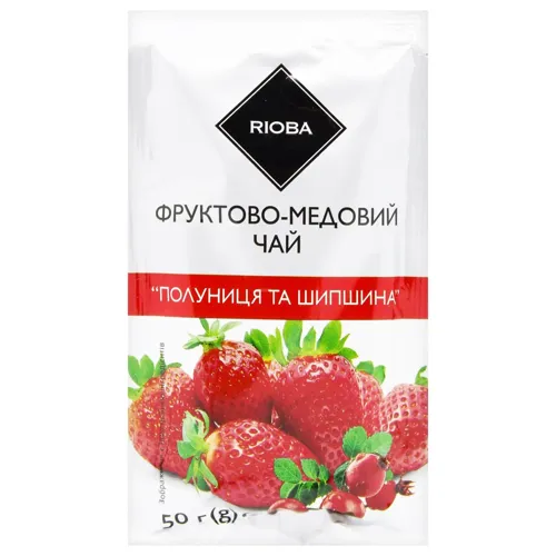 Чай-сашет Rioba концентрований Полуниця та шипшина 50г