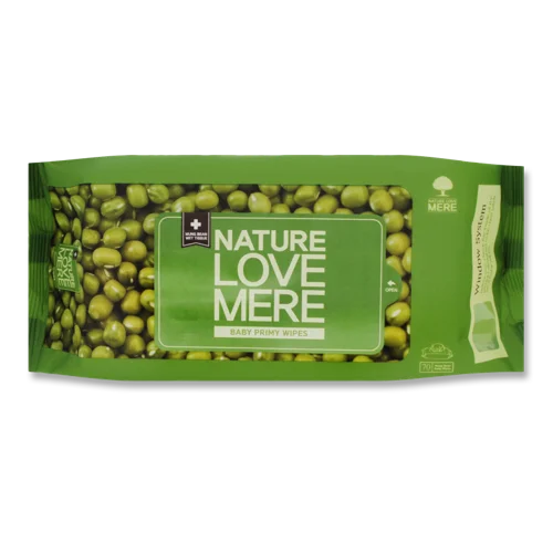 Вологі Серветки Для Дітей NatureLoveMere 70шт, гіпоалергенні, з натуральних компонентів