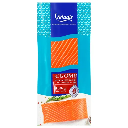 Сьомга філе-шматок холодного копчення 150г