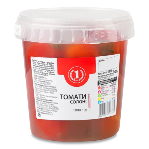 Солоні Томати ТМ "1", Відро 1кг