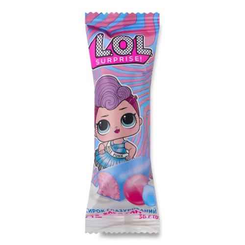 Сирок глазурований 23% у блакитній глазурі Бабл гам L.O.L. Surprise! м/у 36г