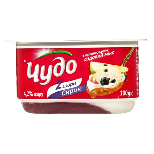 Сирок 4.2% Садовий мікс Чудо ст 100г