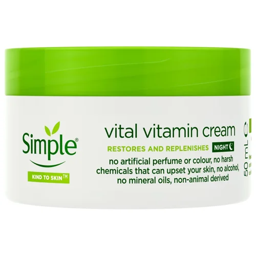 Крем для обличчя Simple Kind to Skin нічний 50мл