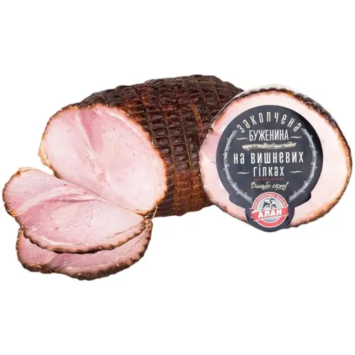 Буженина Алан закопчена на вишневих гілках, вагова