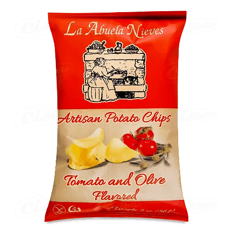 Чіпси La Abuela Nieves зі смаком томатів та оливок, 56г