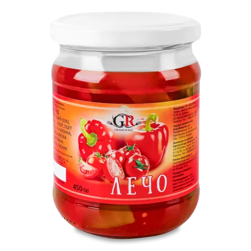 Лечо Grand Ragu С/Б 450г - Натуральне, Вищий Ґатунок