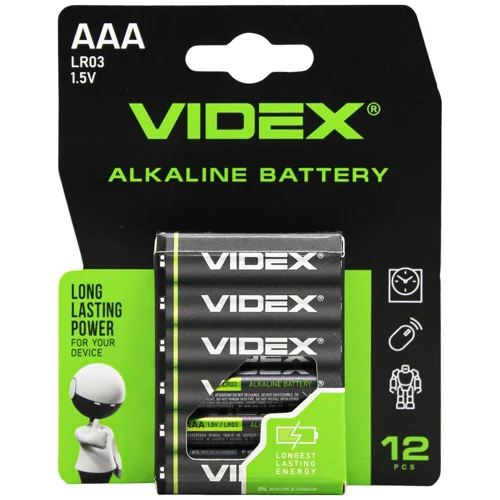 Батарейки Videx LR03 AAA 12шт