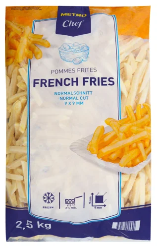 Картопля Фрі Вищого Ґатунку 9Х9мм, Пакування 2.5 Кг