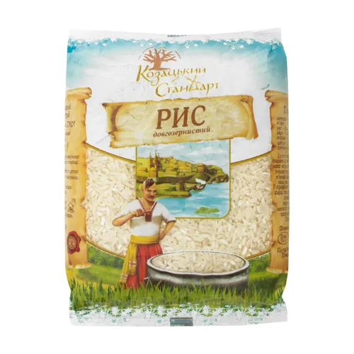 Рис шліфований довгозернистий Козацький Стандарт м/у 900г