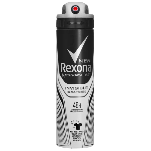 Антиперспірант аерозольний Rexona Men Невидимий на чорному і білому 150мл