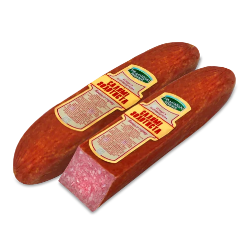 Ковбаса Салямі Золотиста Закарпатські Ковбаси Напівкопчене, кг