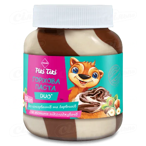 Паста горіхова «Премія Рікі Тікі»® Duo, 350г