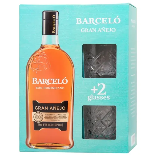 Ром Ron Barcelo Gran Anejo 5y.o. 37,5% 0,7л + 2 келихи